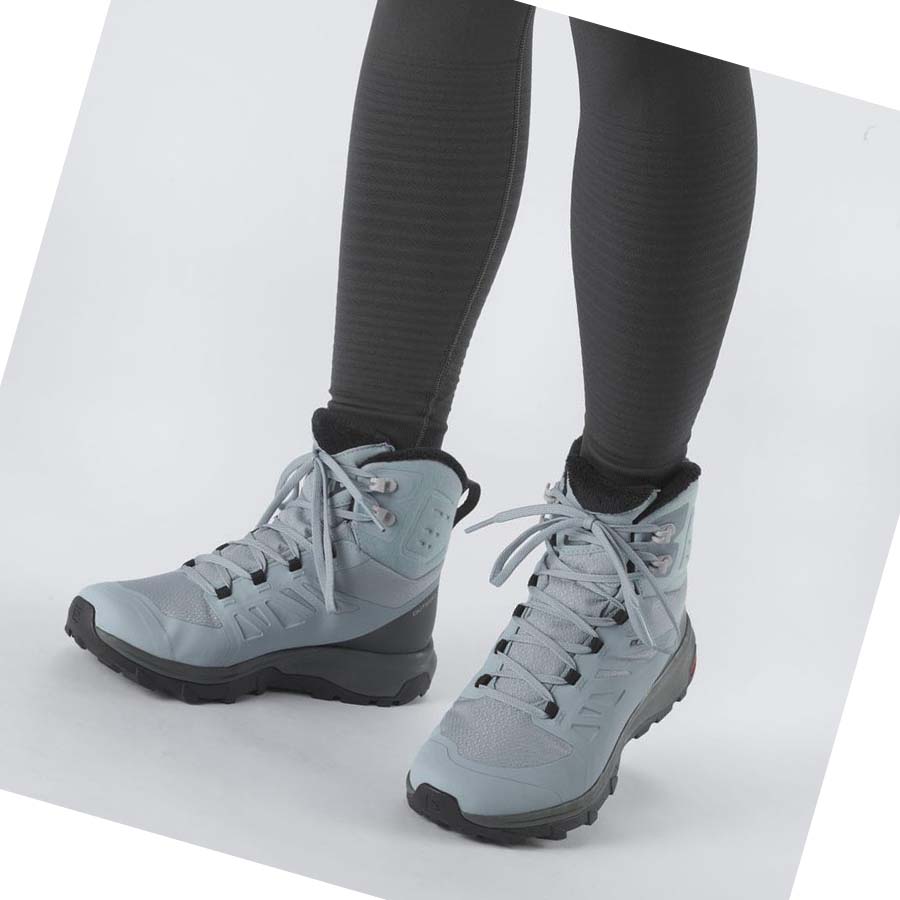 Botas de Invierno Salomon OUTBLAST THINSULATE™ CLIMASALOMON™ WATERPROOF Mujer Azules | MX 2612AHK